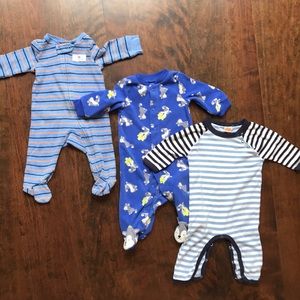 Bundle of baby boy sleepers, 3 months